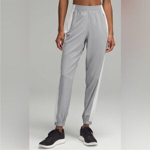 lululemon athletica Gray and White Track Pants